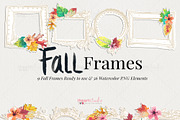 Fall Frames Watercolors, an Illustration by iHeartStudio (Thumbnail 1 of 4)