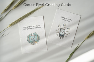Funny Career Pivot Greeting Cards, a Card Template by Cyrah's Collection