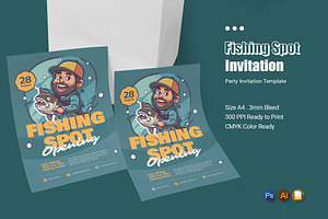 Fishing Spot Party Invitation, an Invitation Template by Esensifiksi.studio