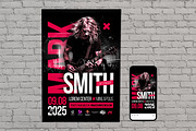 Rock Concert Poster And Social Media, a Social Media Template by McLittle Stock (Thumbnail 1 of 3)
