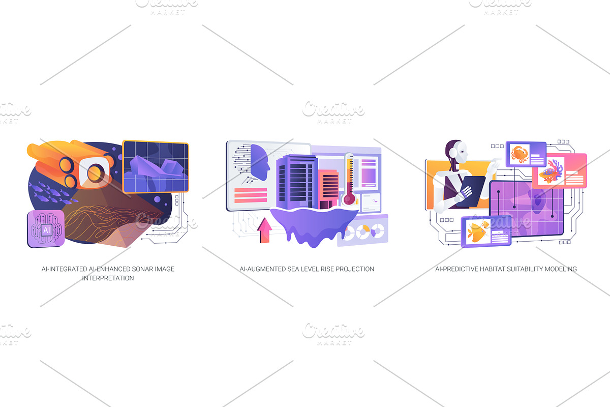AI Insights in Ocean Research, a Technology Illustration by Visual Generation