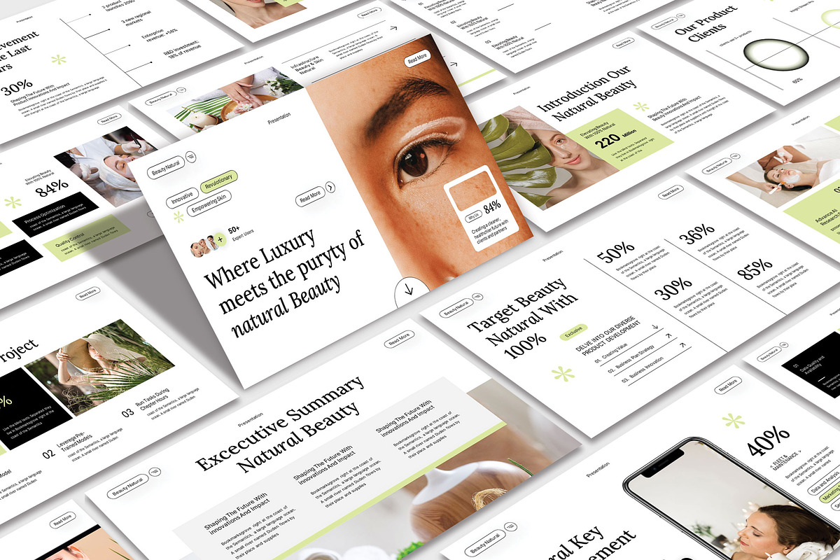Natural Beauty Presentation Template, a Presentation Template by TypeMakers (Photo 1 of 5)