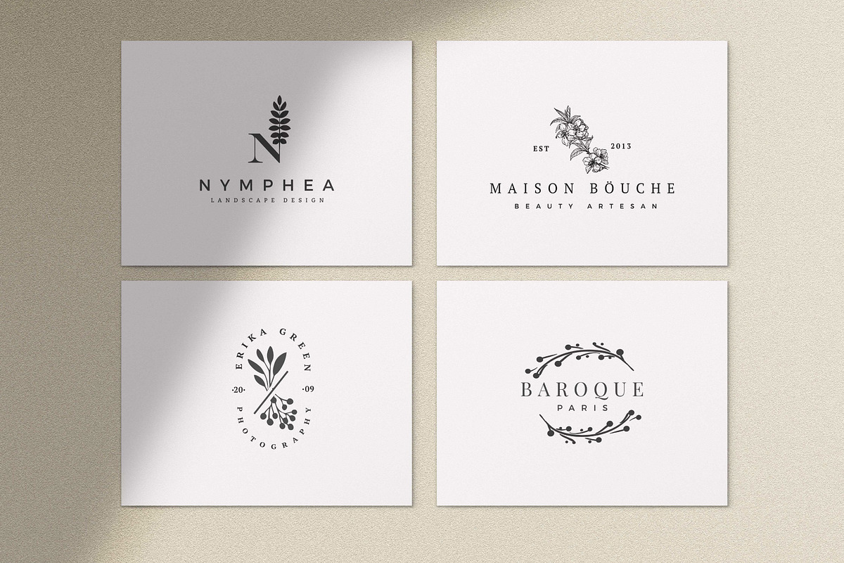 Floral logo templates, a Branding & Logo Template by Nues Design (Photo 3 of 17)