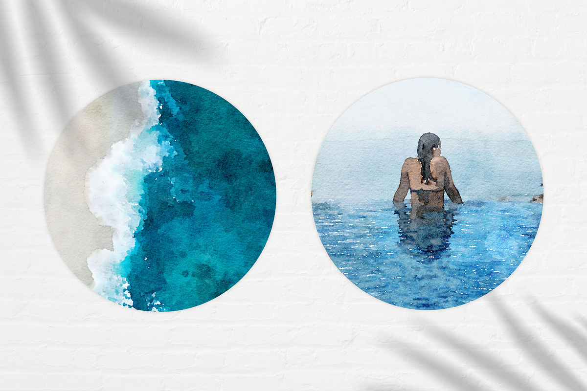 Summer Mood  Watercolor Resources, an Illustration by beehouse studio (Photo 8 of 9)