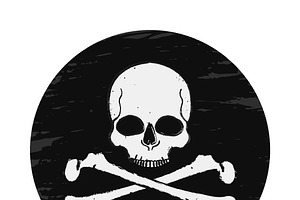 Skull And Crossbones Emblem. Vector