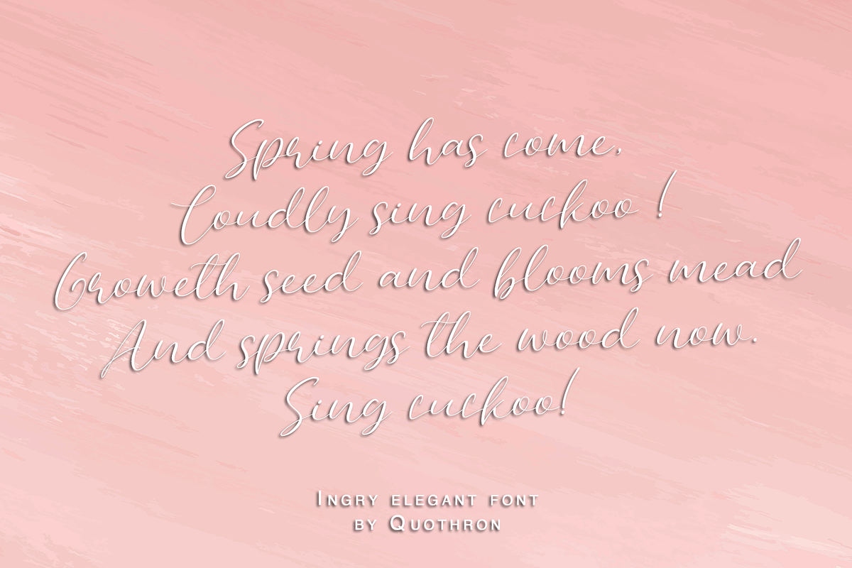Ingry Script preview 3
