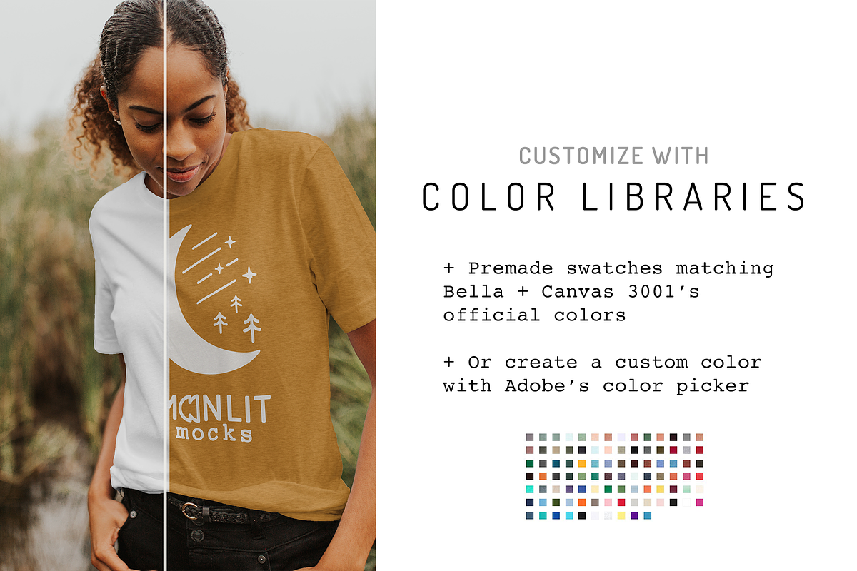 Bella Canvas 3001 T-shirt Model, a Shirt Mockup by Moonlit Mocks (Photo 2 of 6)