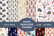 Music Digital Papers, Patterns, a Pattern Graphic by PatternPalette (Thumbnail 1 of 12)
