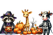 Halloween Animals Clipart Bundle, an Illustration by Designworld (Thumbnail 4 of 5)