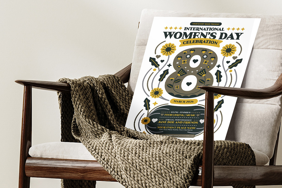 Folk Art International Women's Day, a Flyer Template by Hole Hope Design (Photo 5 of 5)