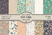Sale - Ditsy Floral Paper & Pattern, a Pattern Graphic by JSquarePresents (Thumbnail 1 of 3)