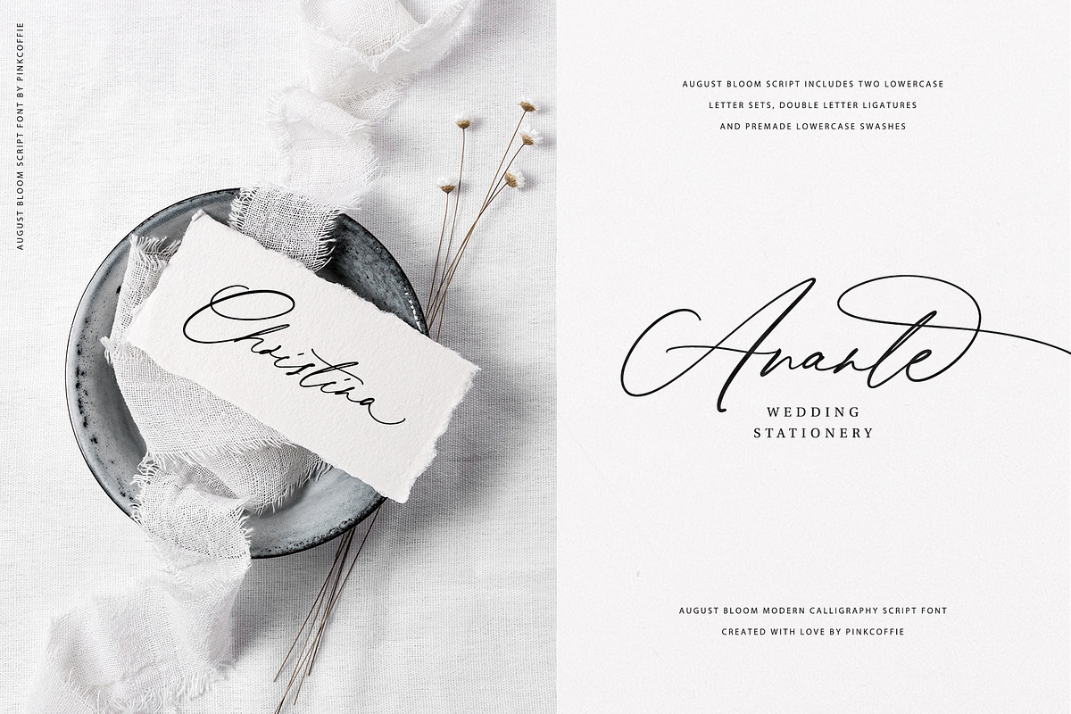 August Bloom | Elegant Script Font, a Script Font by Pink Coffie (Photo 21 of 31)