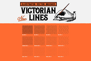 Victorian Lines Vector Brush Kit