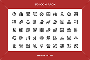 Online game icons, an Outline Icon by Wencory