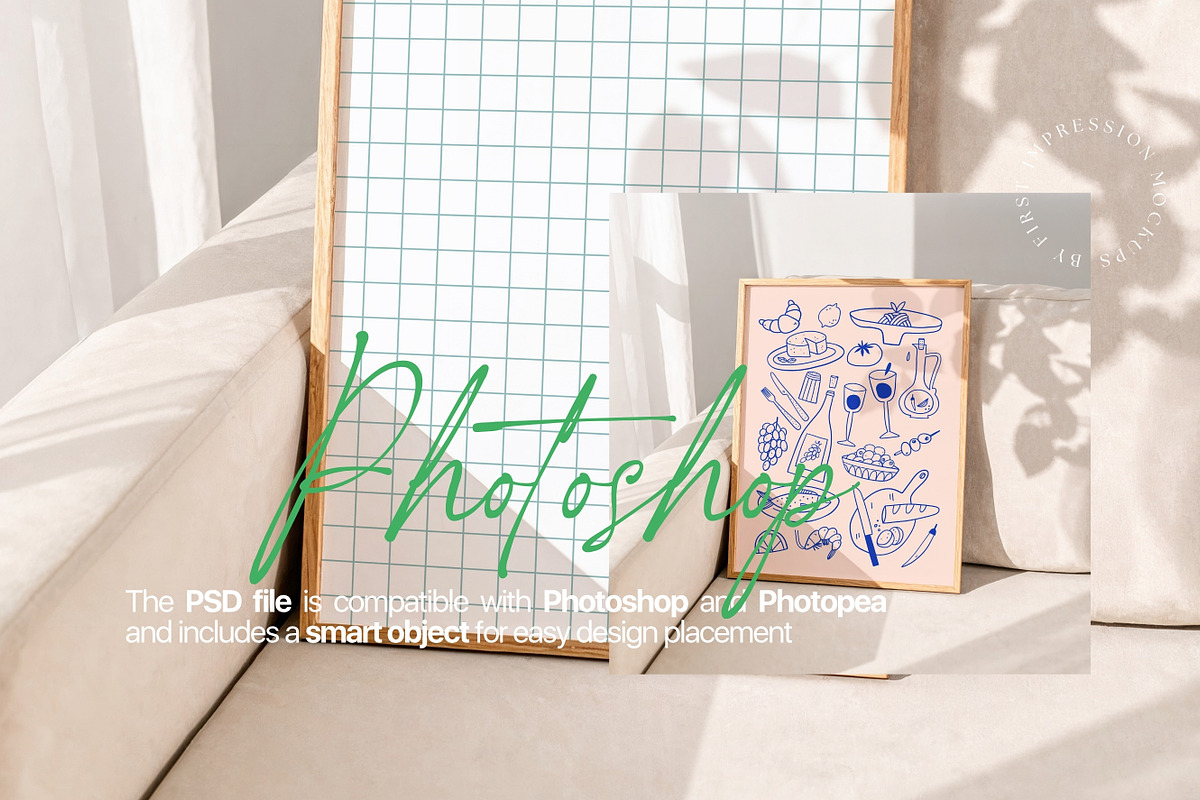 4x Bundle Interior Frame Mockups, an Advertising Mockup by First Impression Mockups (Photo 3 of 7)