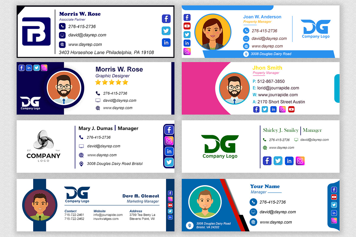 15 Creative Email Signature Template, an Email Template by Mohammad Sarfaraz (Photo 1 of 7)