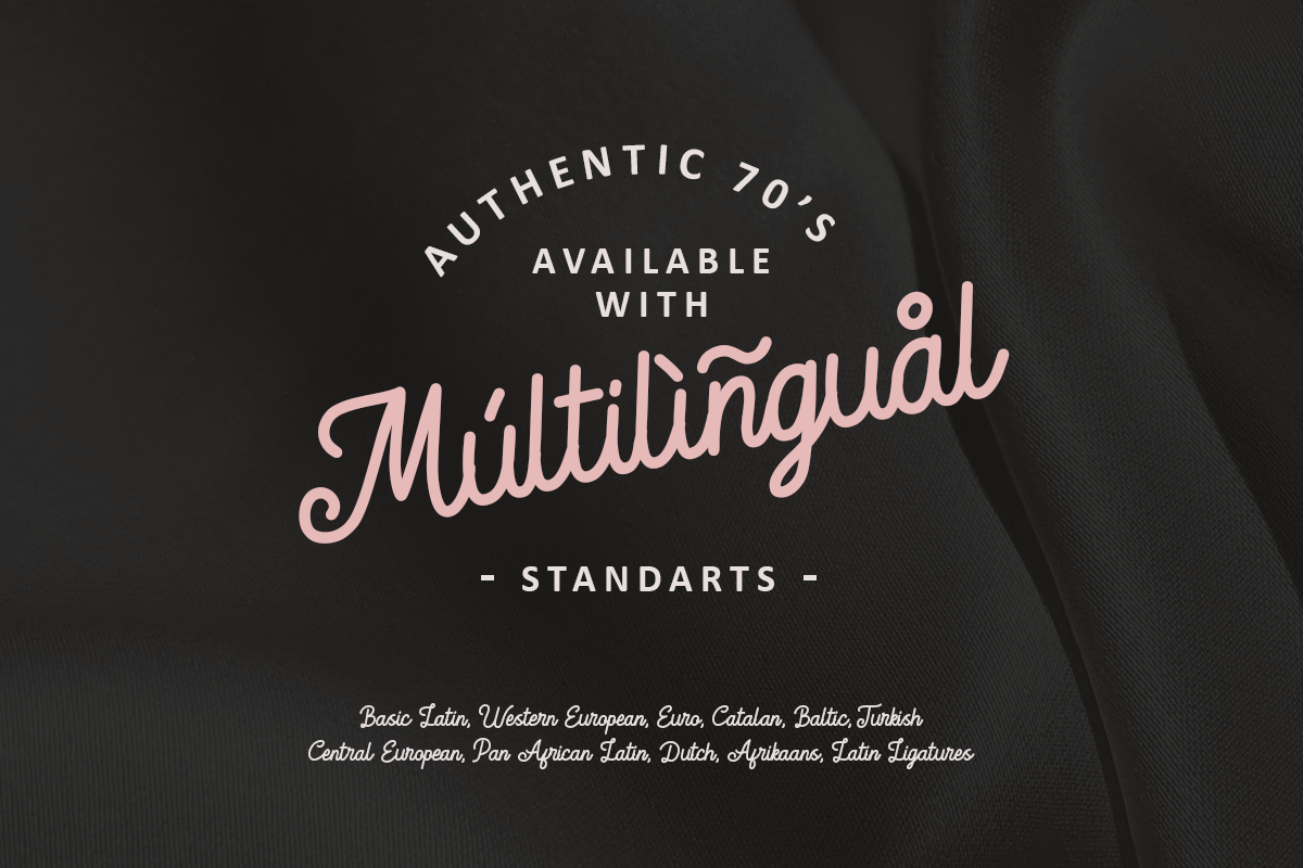 The Authentic 70's - monoline script, a Script Font by syabab studio (Photo 8 of 9)
