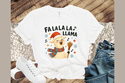 Fa La La La LLama Christmas PNG, an Illustration by Sublimation Artist (Thumbnail 6 of 9)