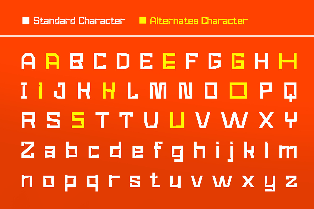 Newro Space - Modern Futuristic Font, a Sans Serif Font by Afkari Studio (Photo 2 of 9)