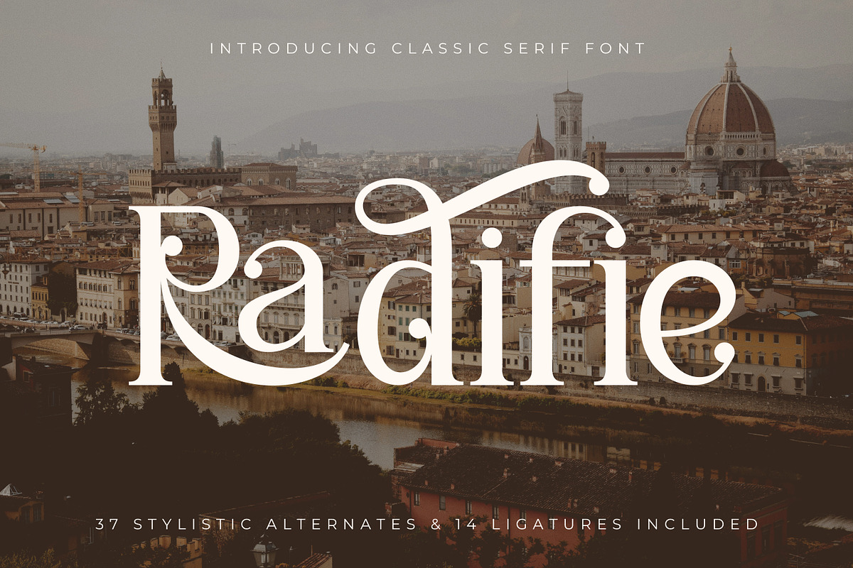 Radifie - Classic Serif Font, a Serif Font by Rishsketch (Photo 1 of 13)