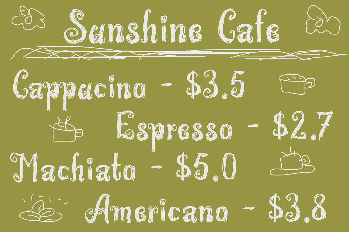 Wonderland Scratch | Pen Sketch Font preview 4