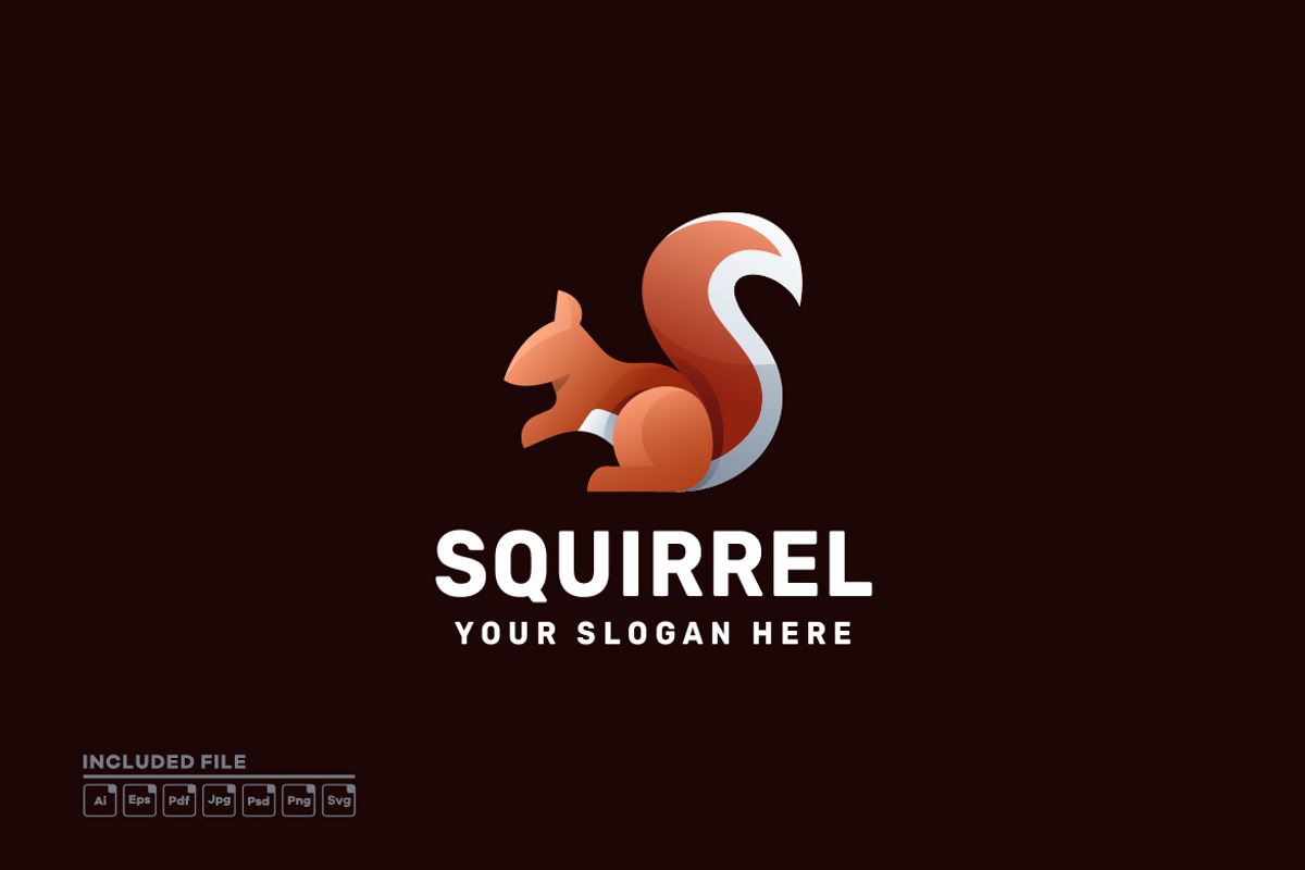 Squirrel Gradient Colorful Logo, a Branding & Logo Template by yuanesei