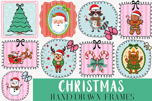 Christmas Coquette Frame Clipart PNG, an Illustration by SinaCreation