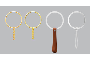 Keychain rings with chains, an Object Illustration by art PVP - market