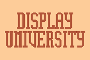 Display University Font