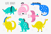 Dinoland - cute dinos collection, an Animal Illustration by Olia (Thumbnail 2 of 12)