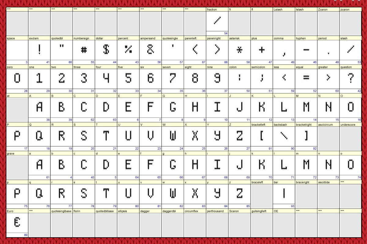 Сhristmas Knitted Font, a Symbol Font by Artolus (Photo 5 of 9)
