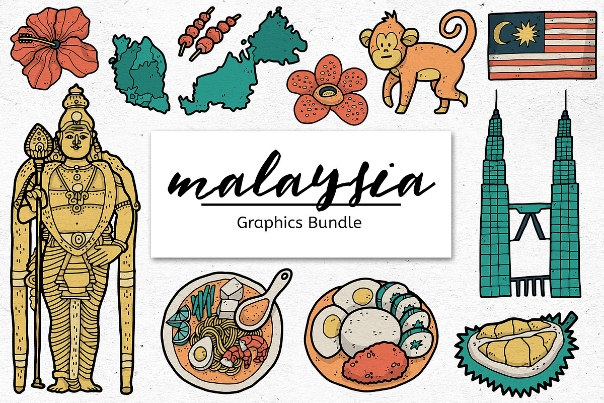 Malaysia Graphics Bundle, an Object Graphic by voidea