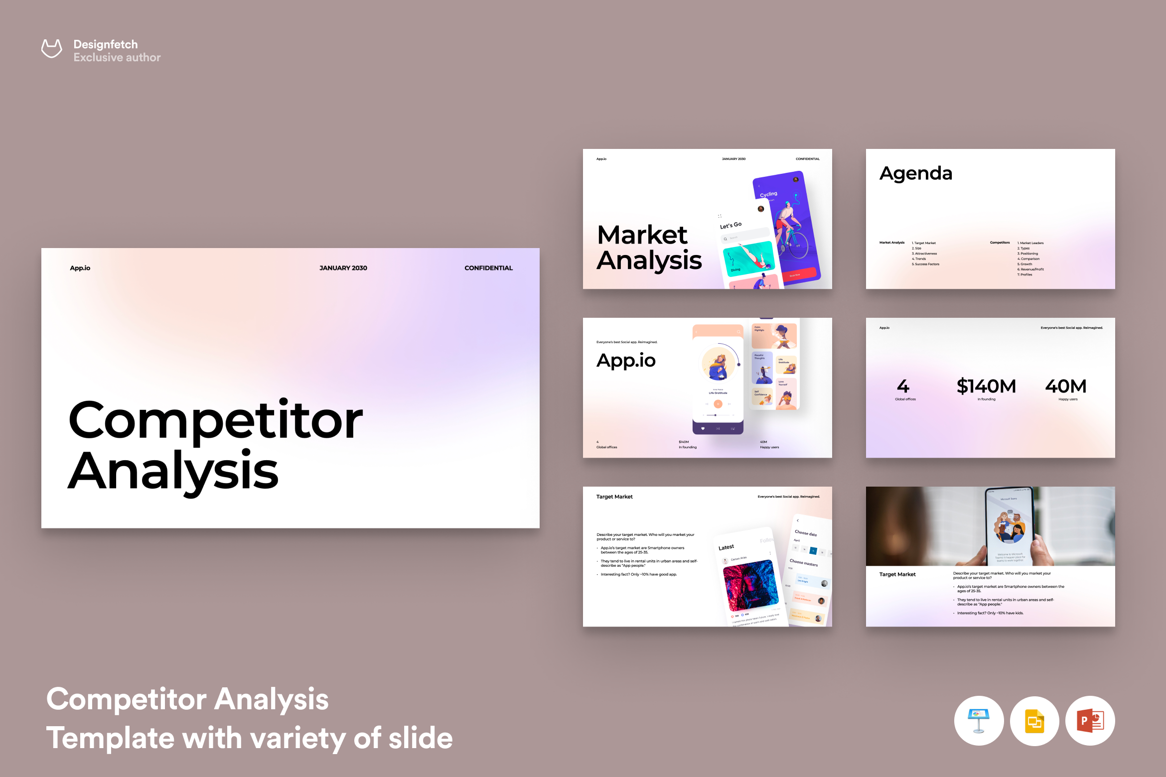 Competitor analysis template, a Presentation Template by Design Council