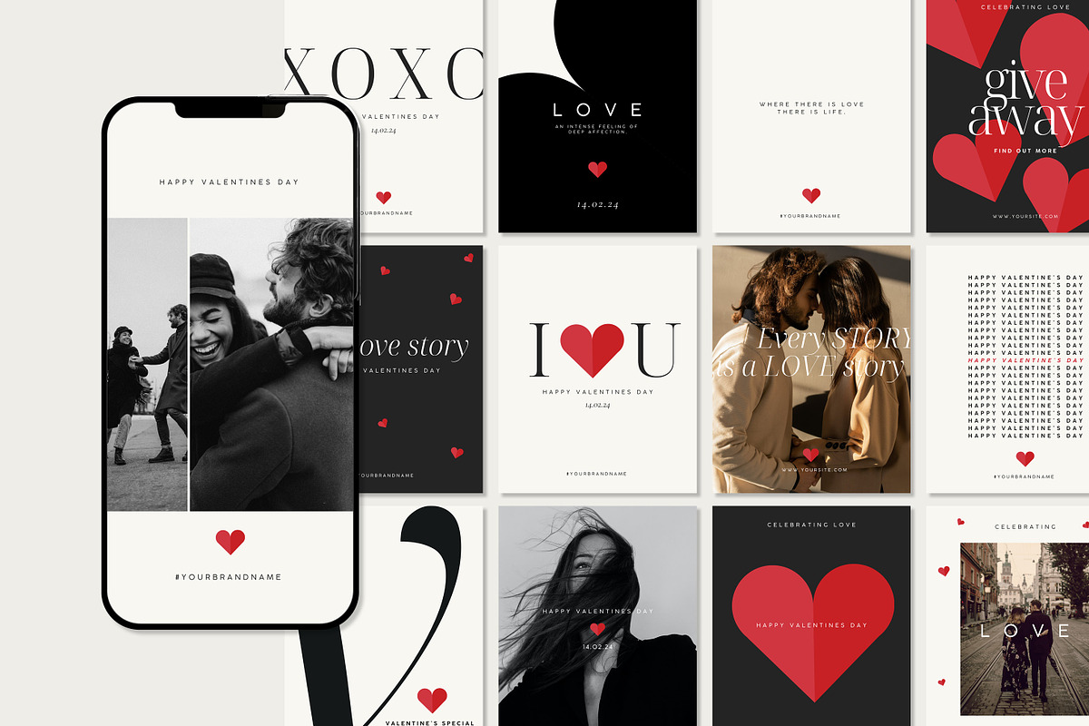 Love Social Media Templates CANVA, a Templates & Theme by Paper Flowers Studio (Photo 3 of 6)