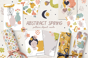 Abstract Spring Patterns & Clipart