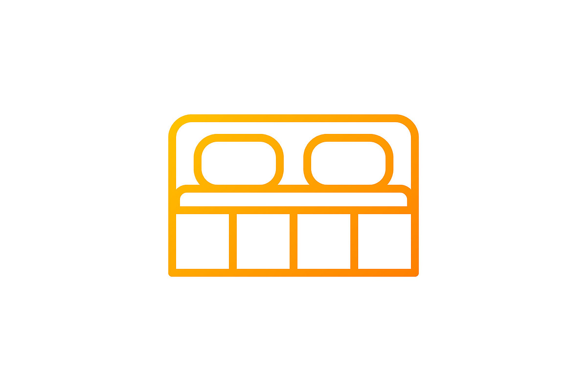 Double bed pixel perfect gradient, an Icon by IMG Visuals