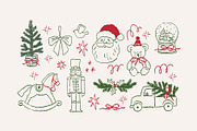 Vintage Christmas Party Clipart, a Decorative Illustration by Barkova Nadya (Thumbnail 6 of 9)