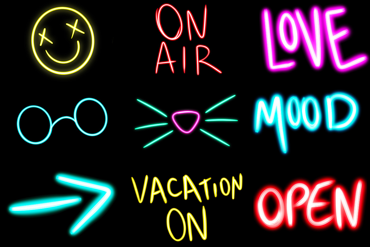 20 Neon Light Overlay Backgrounds, a Background Graphic by Studio Angel Arts (Photo 4 of 7)