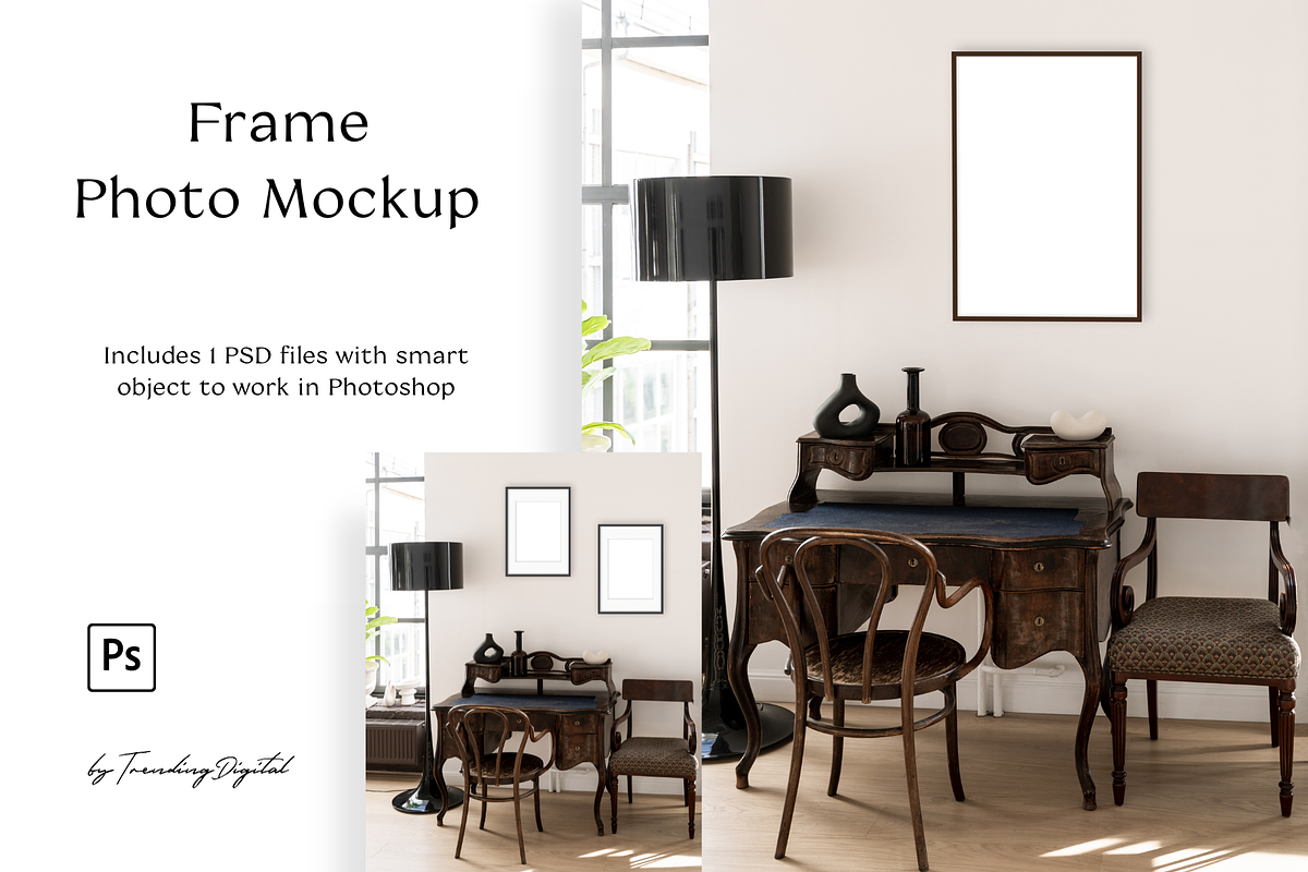 Frame Photo Mockup, a Product Mockup by Trendingdigital (Photo 1 of 6)