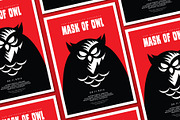 Mask of Owl Horror Movie Flyer, a Flyer Template by ashenterprise (Thumbnail 2 of 2)