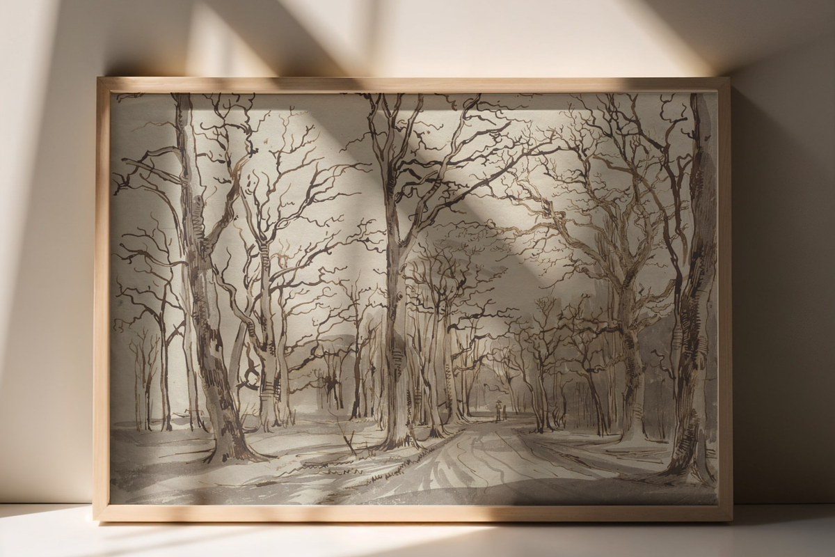 Hand drawn Tree Sketch Wall Art, a Decorative Illustration by Pink_bloom (Photo 3 of 8)