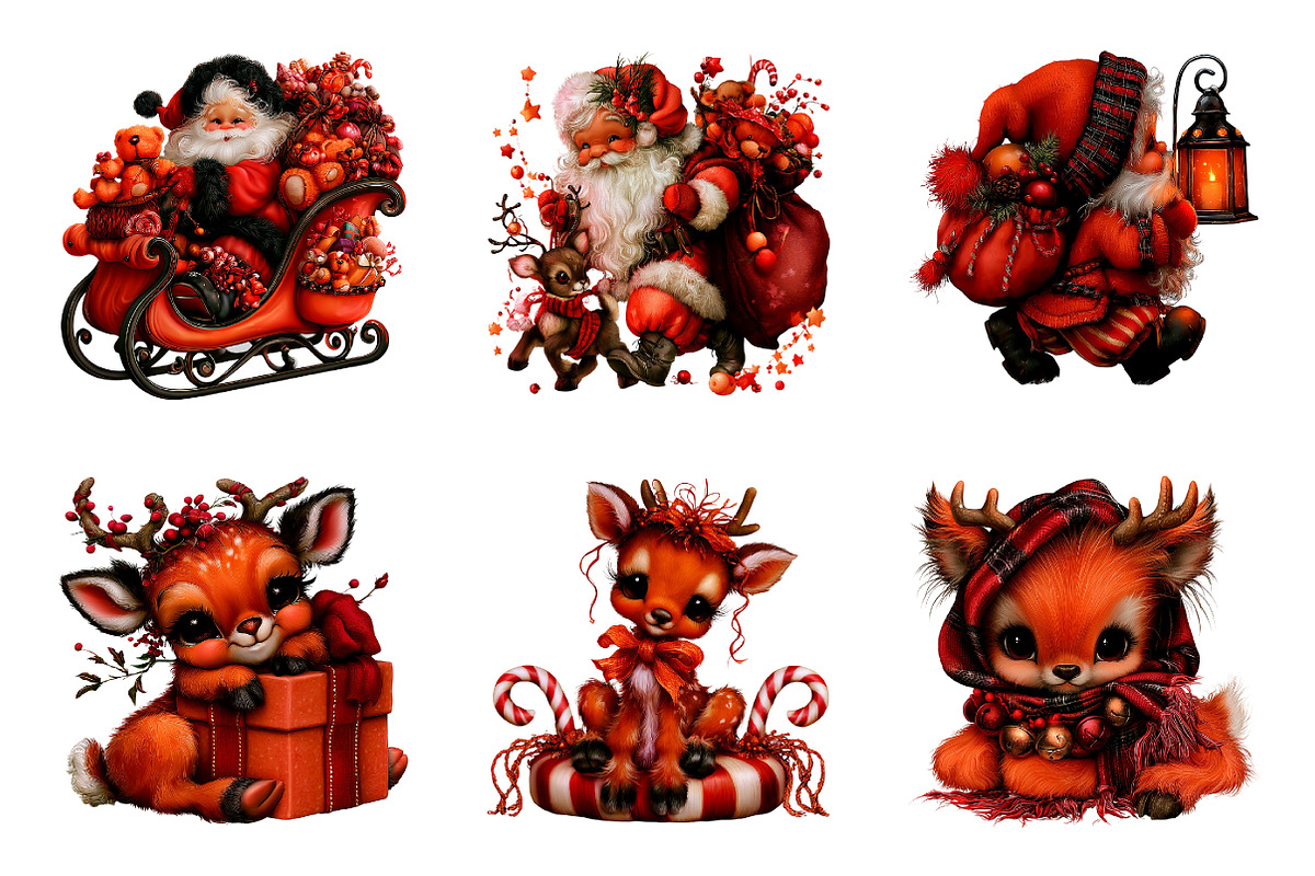Cute Christmas Mega Bundle, a Seasonal Illustration by CreationArt (Photo 4 of 5)