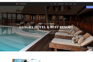 ET Hotel Onepage WordPress Theme