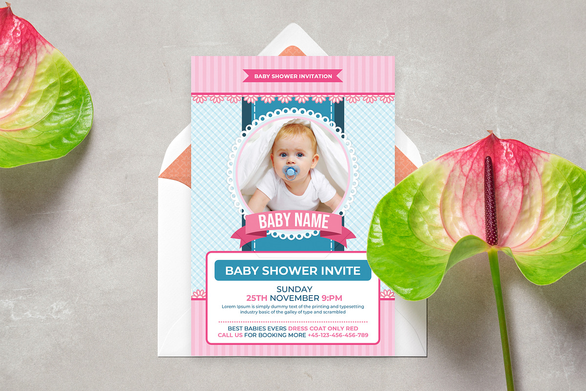 Baby Shower Invitation, an Invitation Template by AfzaalGraphics (Photo 4 of 4)