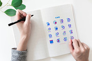 Time | 16 Thin Line Icons Set, an Outline Icon by Alex Blogoodf (Thumbnail 4 of 11)