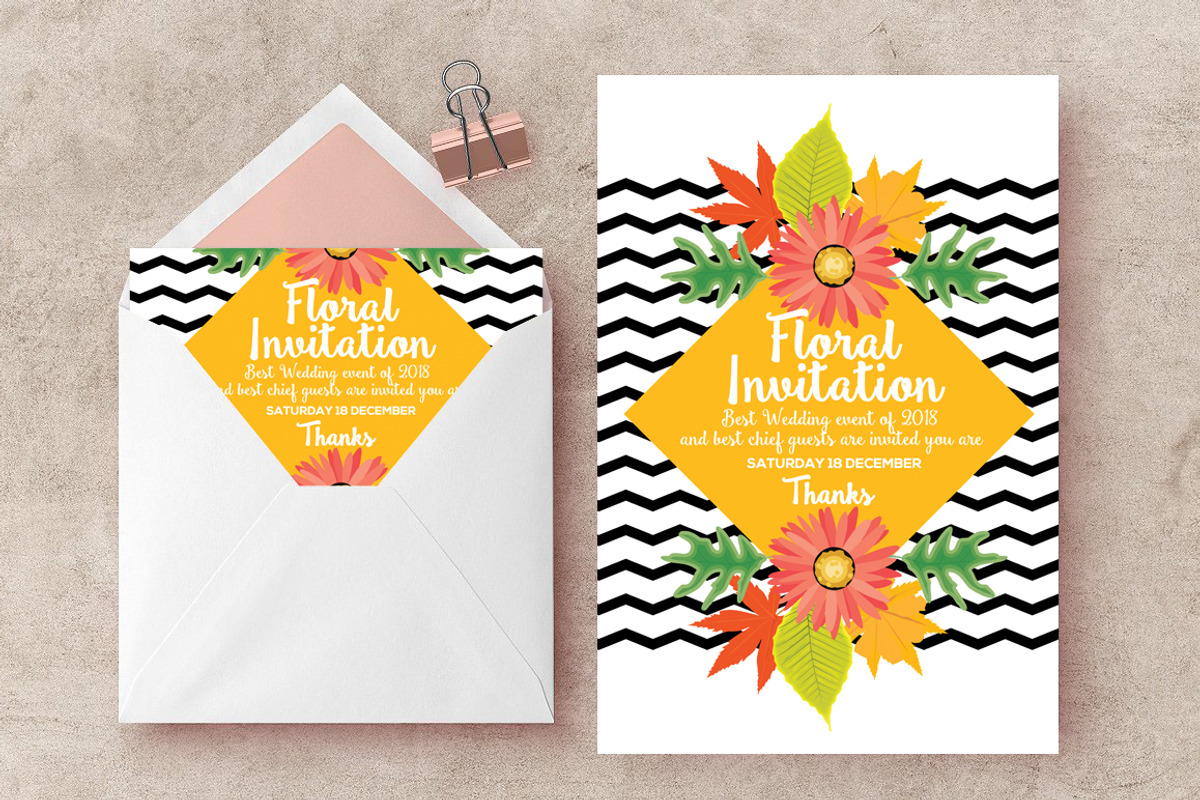 Floral Multi use Invites Templates, a Flyer Template by Psd Templates (Photo 1 of 3)