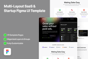 Cloze - Multi-Layout SaaS Figma