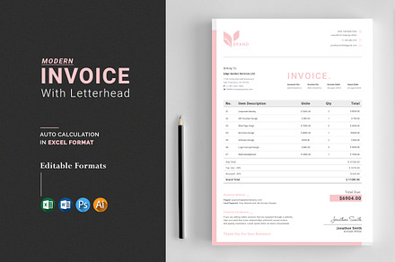 Invoice + Letterhead