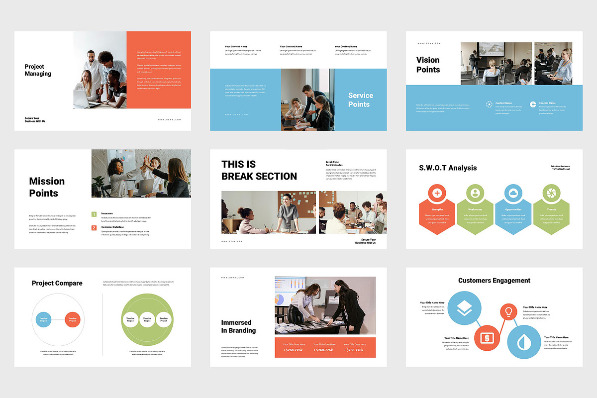Dena Project Management GoogleSlides, a Presentation Template by Punkl Camp (Photo 3 of 9)