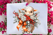 Whimsical Christmas Baby Sheep, an Animal Illustration by SVGArt (Thumbnail 3 of 5)